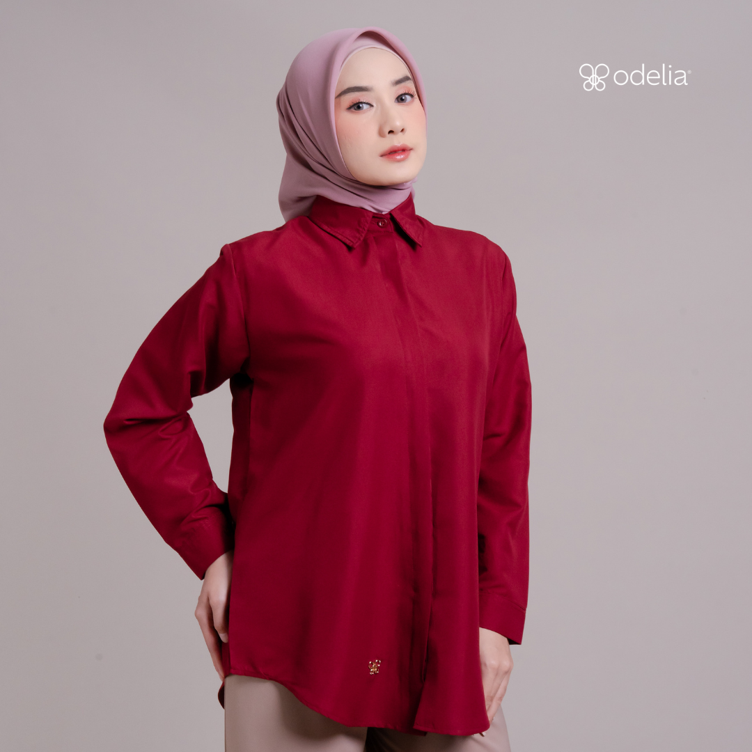 Ardelle Shirt - Maroon