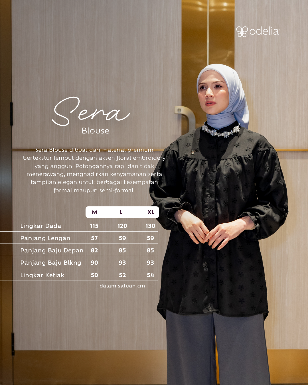 Sera Embroidery Blouse - Classic Black