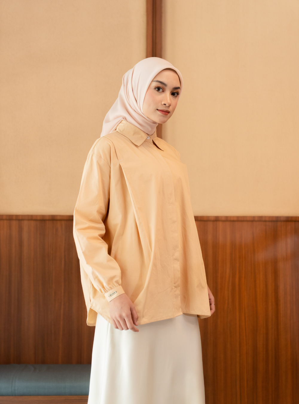 Serene Fold Shirt - Khaky