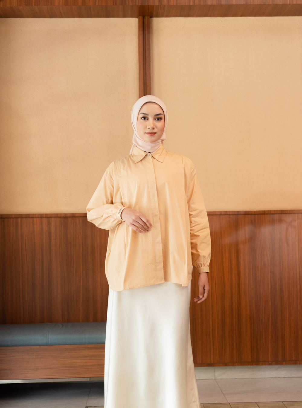 Serene Fold Shirt - Khaky