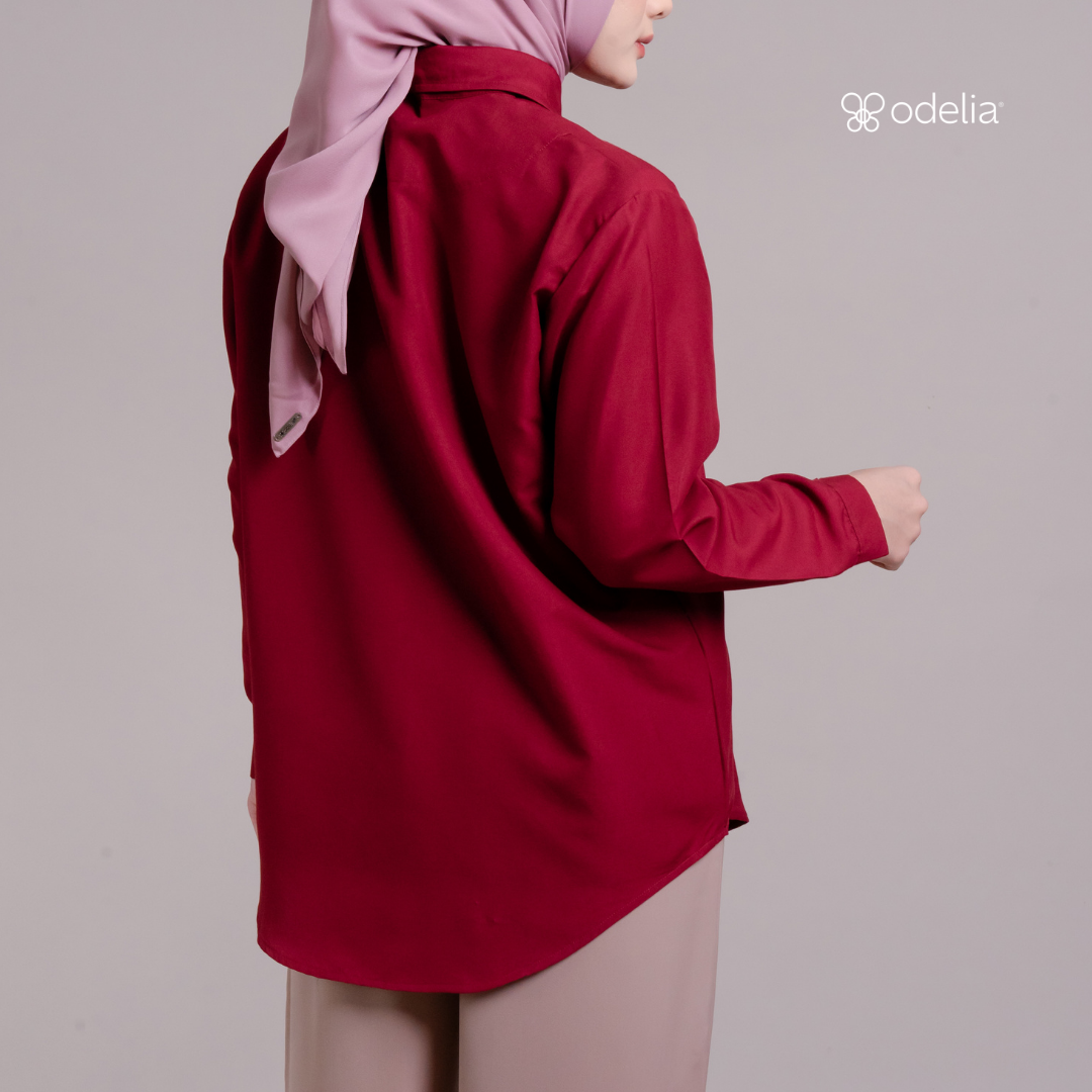 Ardelle Shirt - Maroon