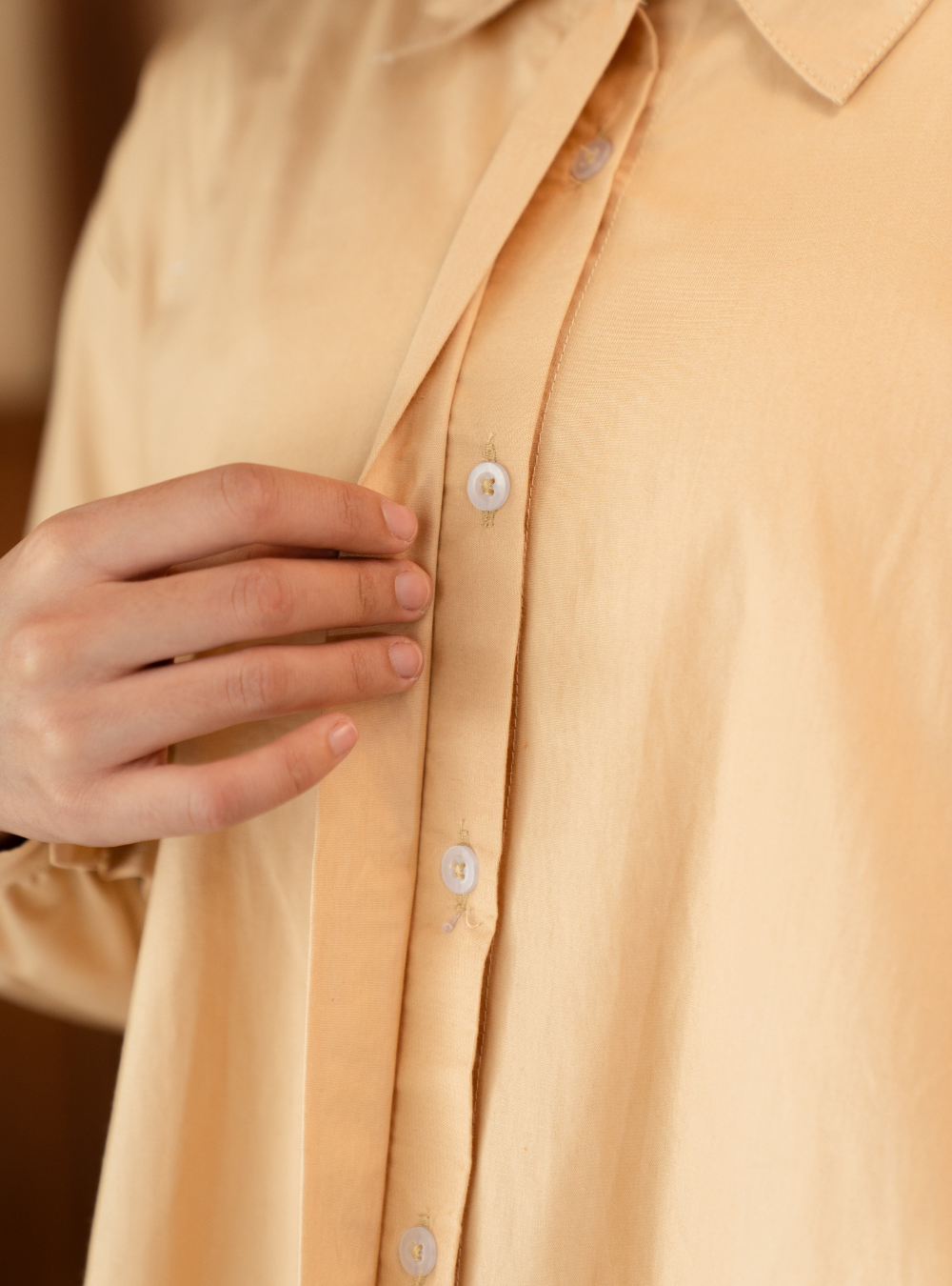 Serene Fold Shirt - Khaky
