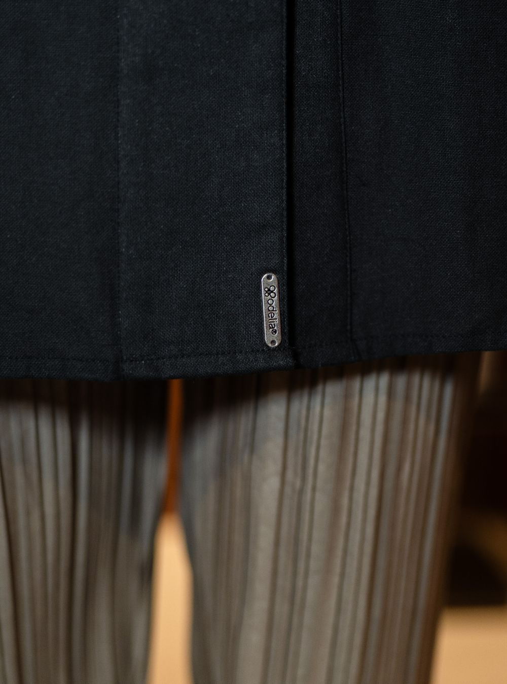 Maura Button Blouse - Black