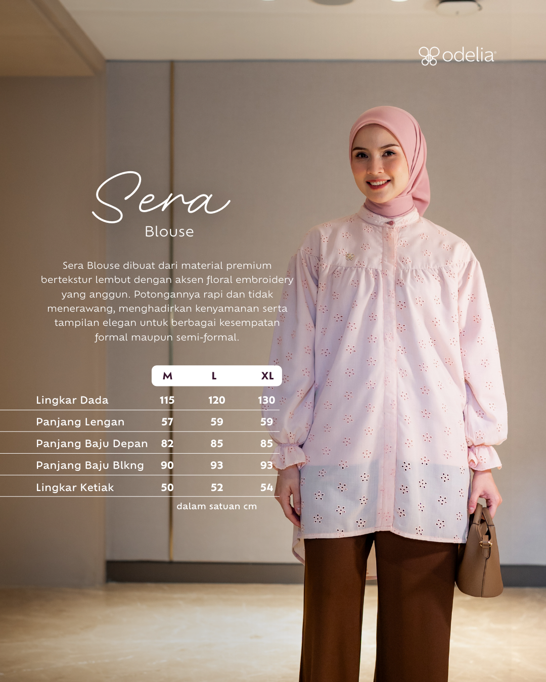 Sera Embroidery Blouse - Pastel Rose