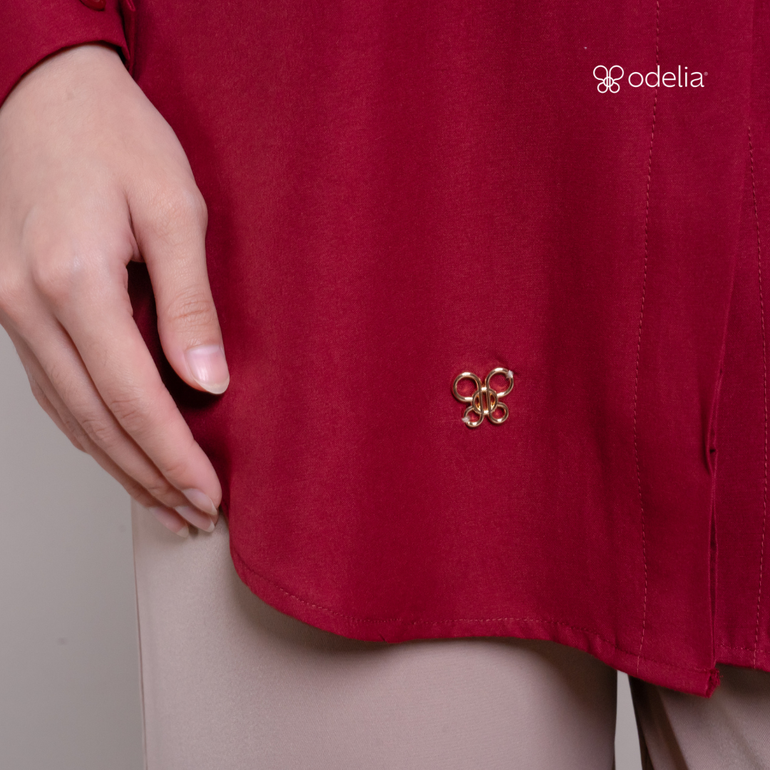 Ardelle Shirt - Maroon