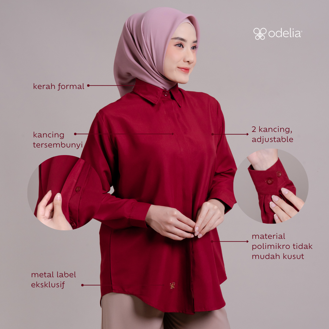 Ardelle Shirt - Maroon