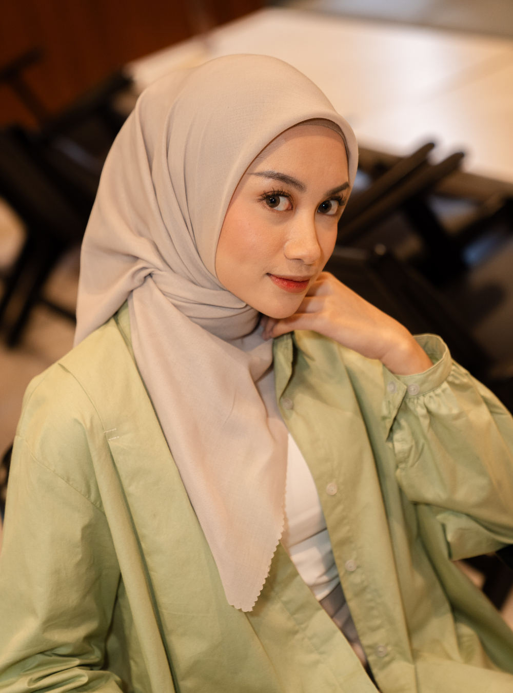 Serene Fold Shirt - Pistachio