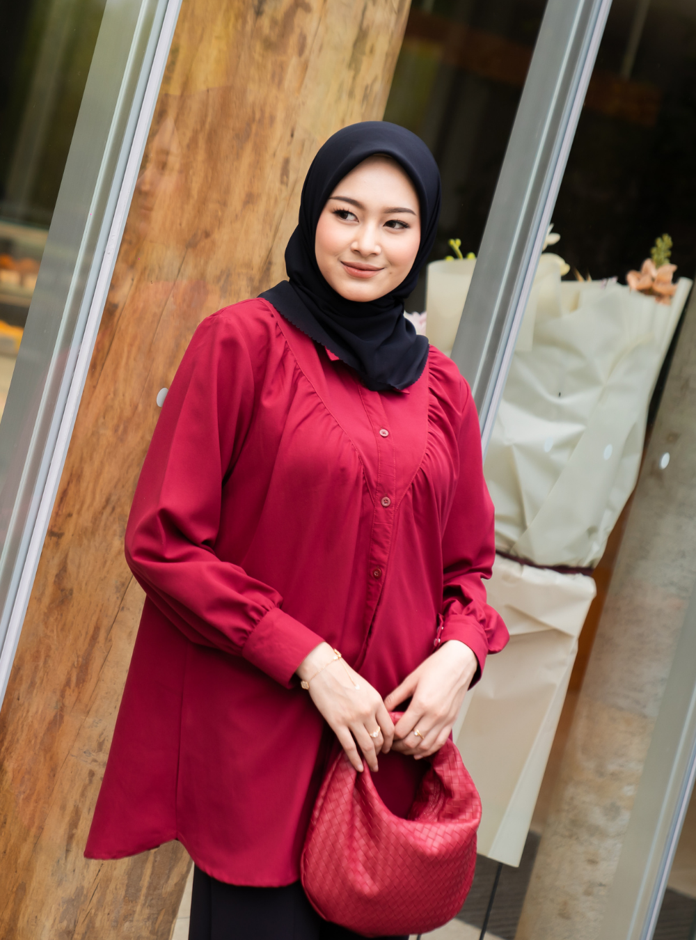 DELLA TOP - Maroon
