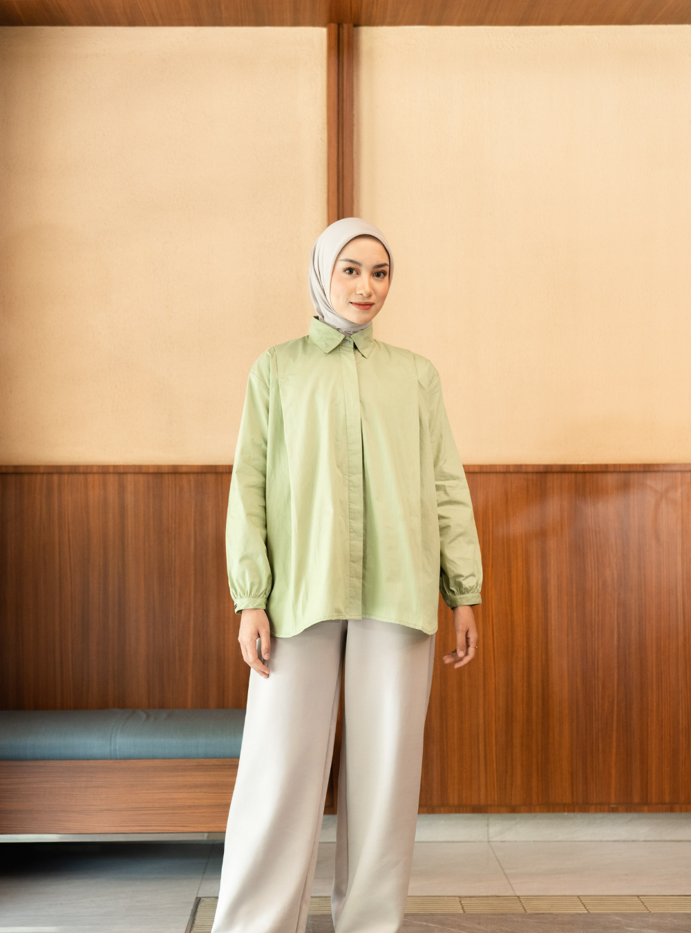 Serene Fold Shirt - Pistachio