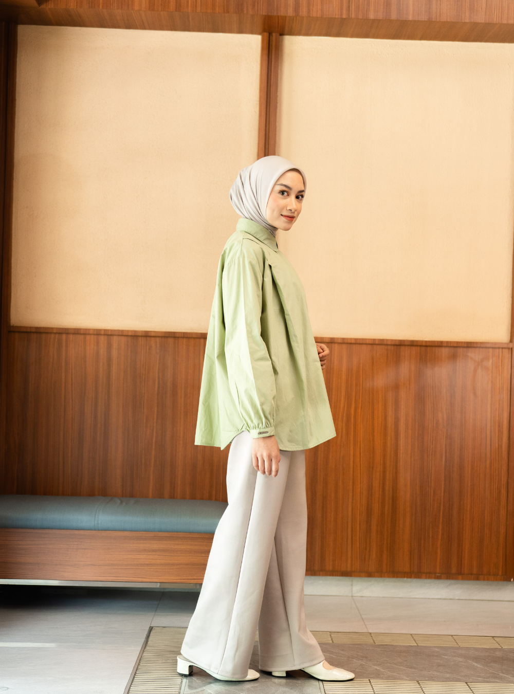 Serene Fold Shirt - Pistachio