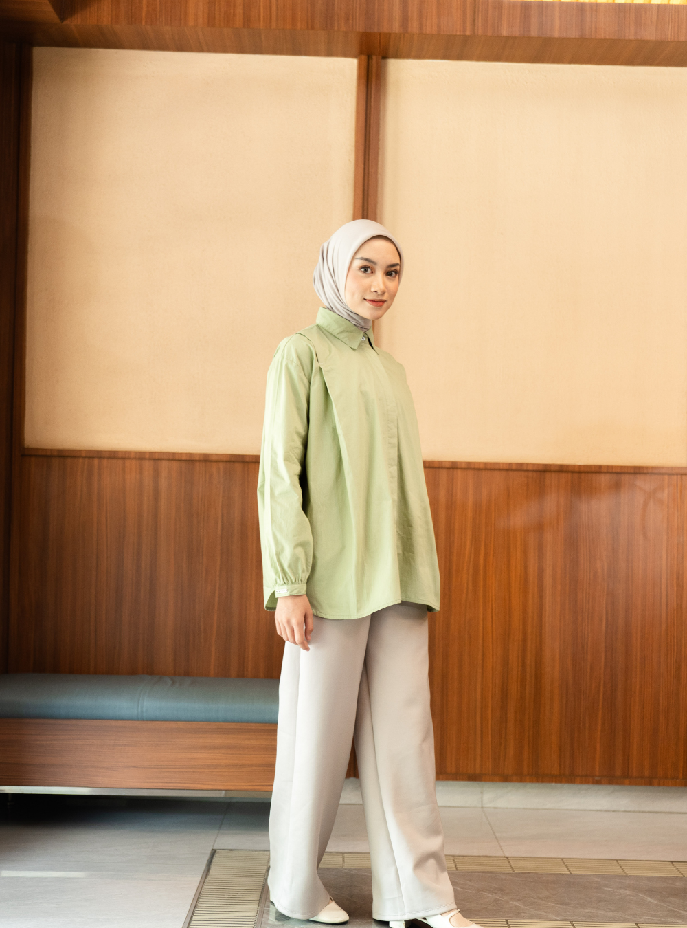 Serene Fold Shirt - Pistachio