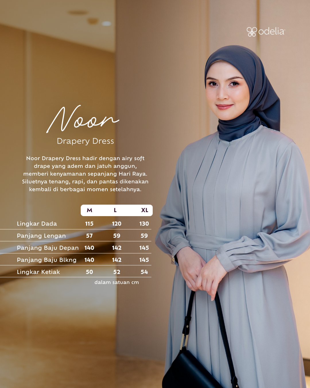 Noor Drapery Dress - Silver Mist