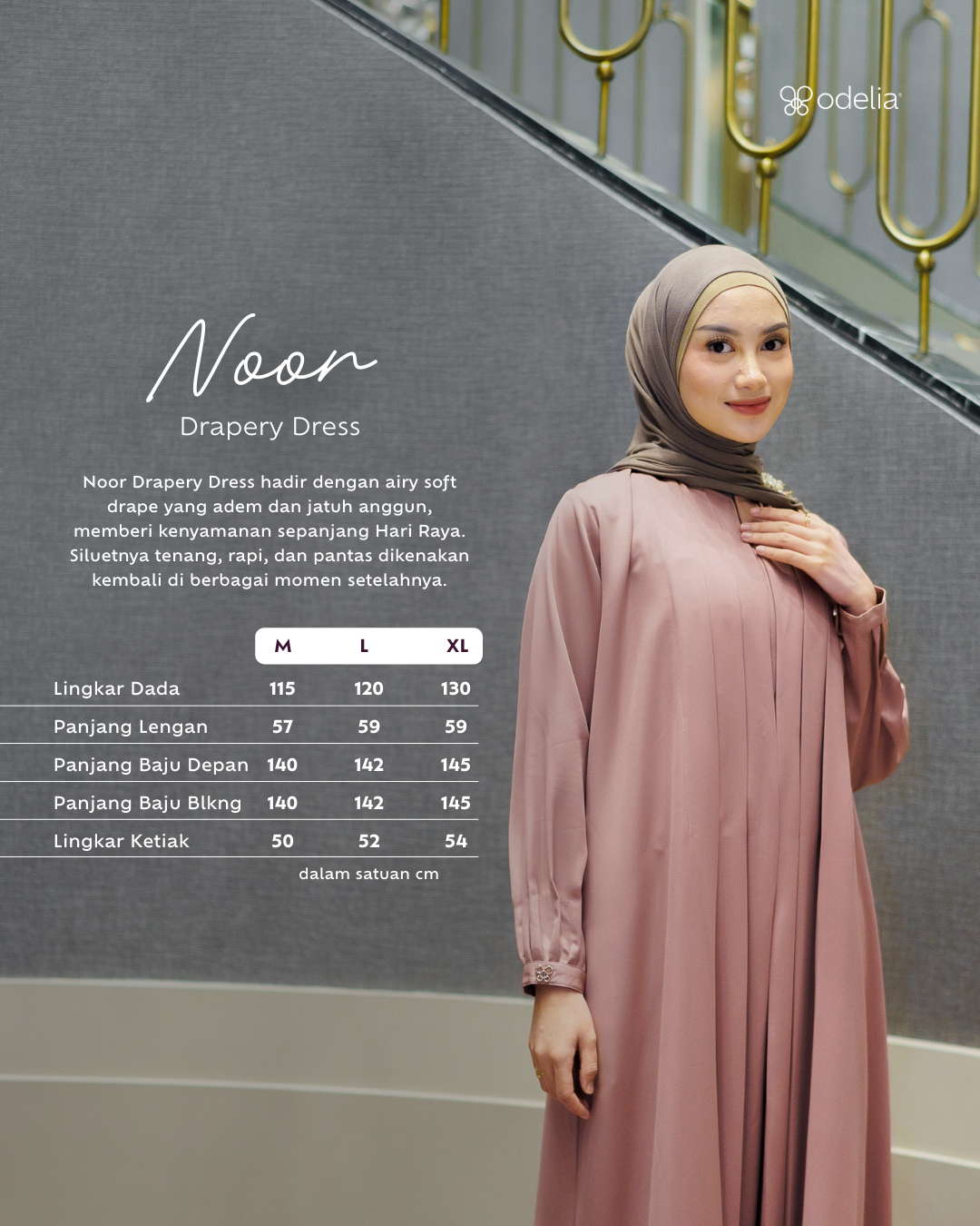 Noor Drapery Dress - Old Rose
