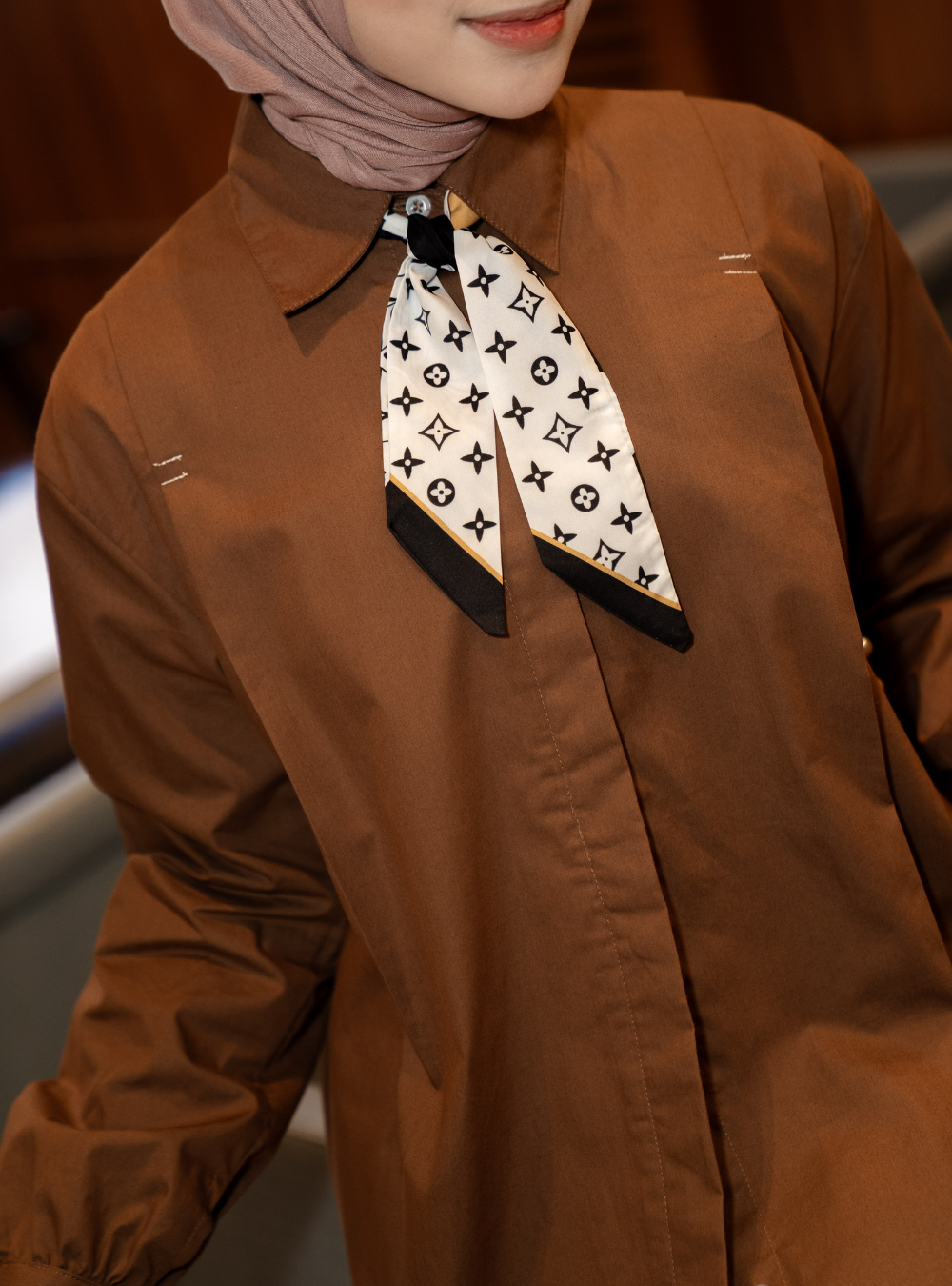 Serene Fold Shirt - Coffee