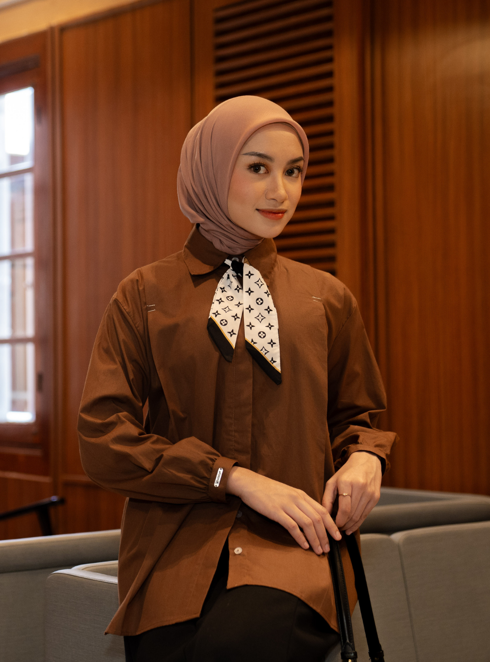 Serene Fold Shirt - Coffee