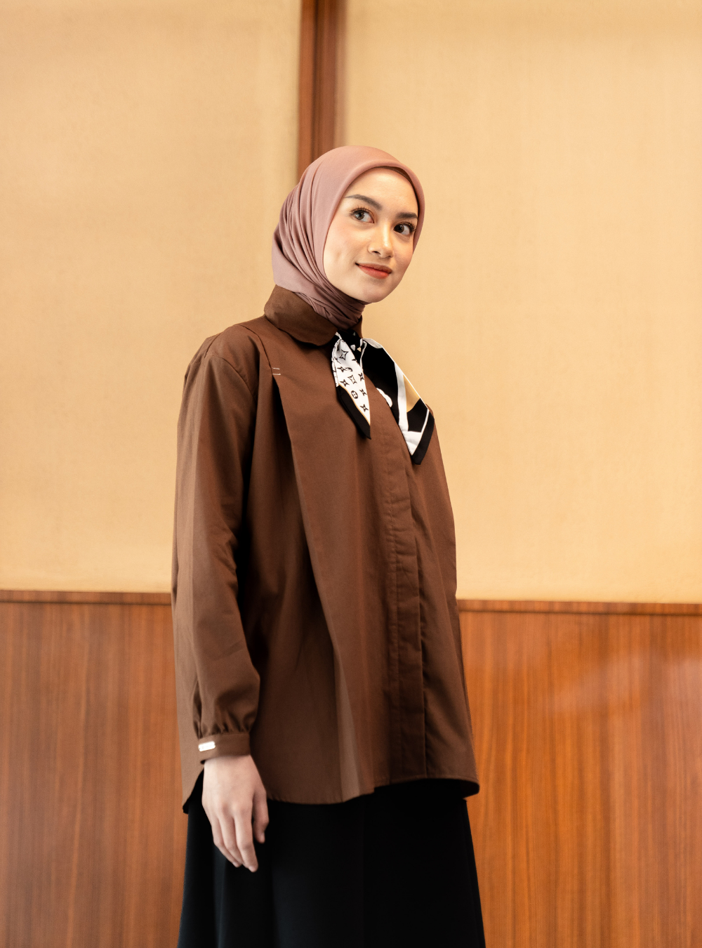 Serene Fold Shirt - Coffee