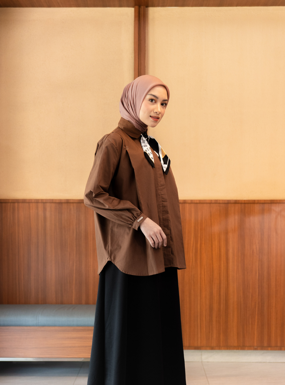 Serene Fold Shirt - Coffee