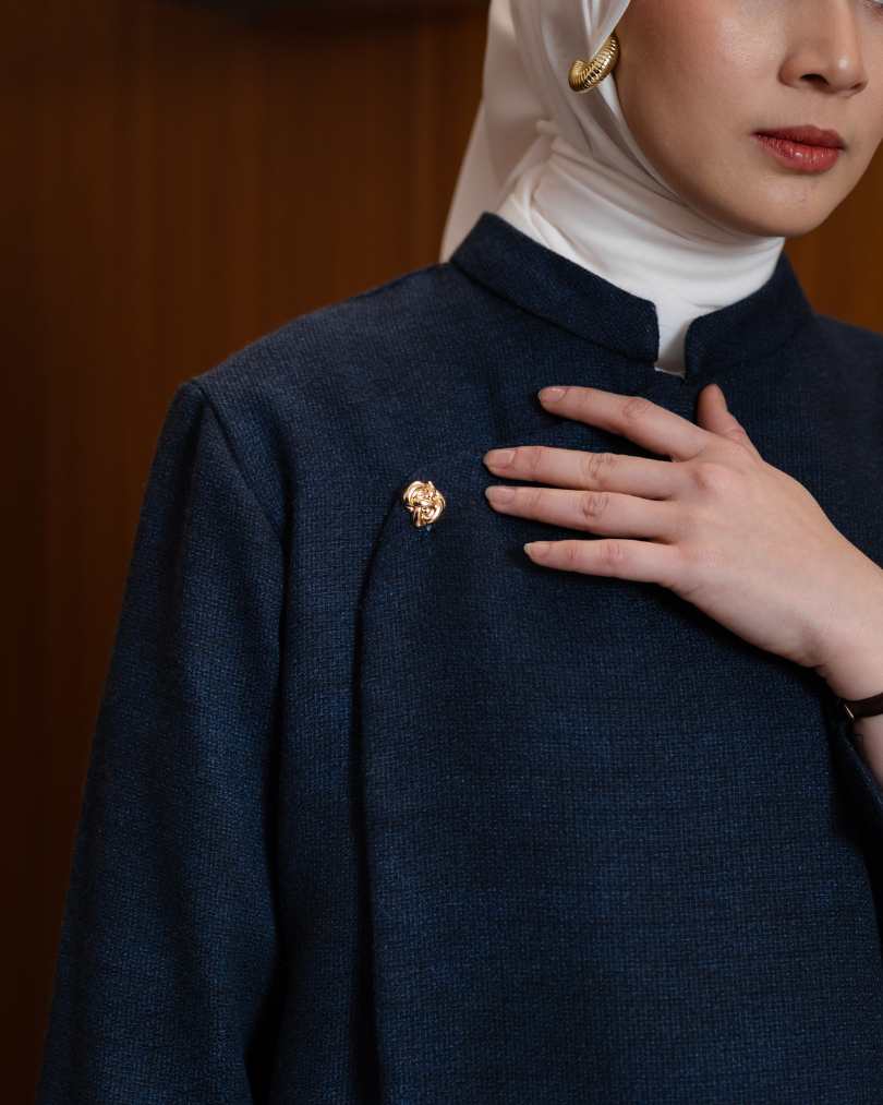 Maison Gold Button Tweed Blazer