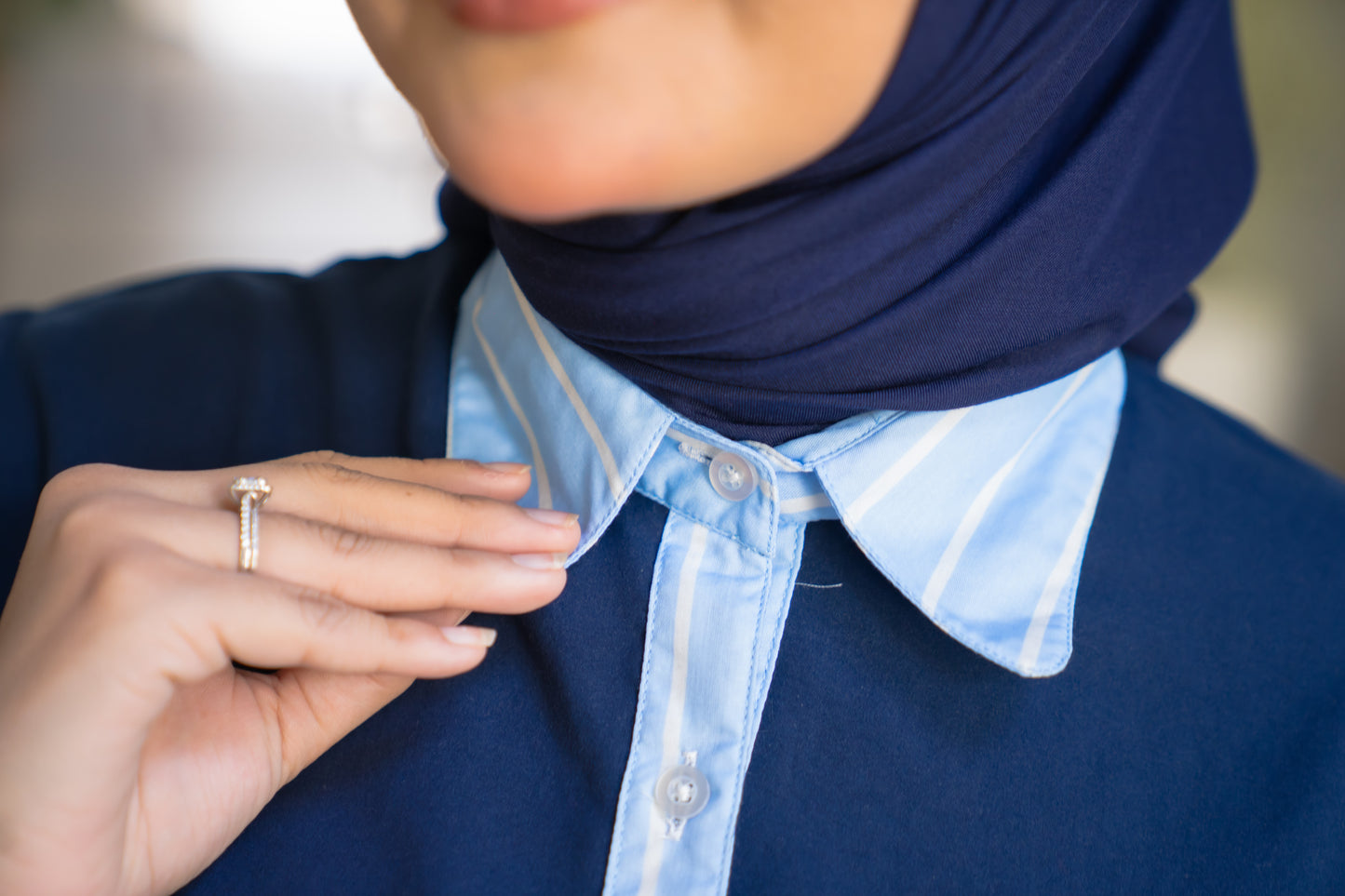 Nara Stripe Shirt - Light Navy