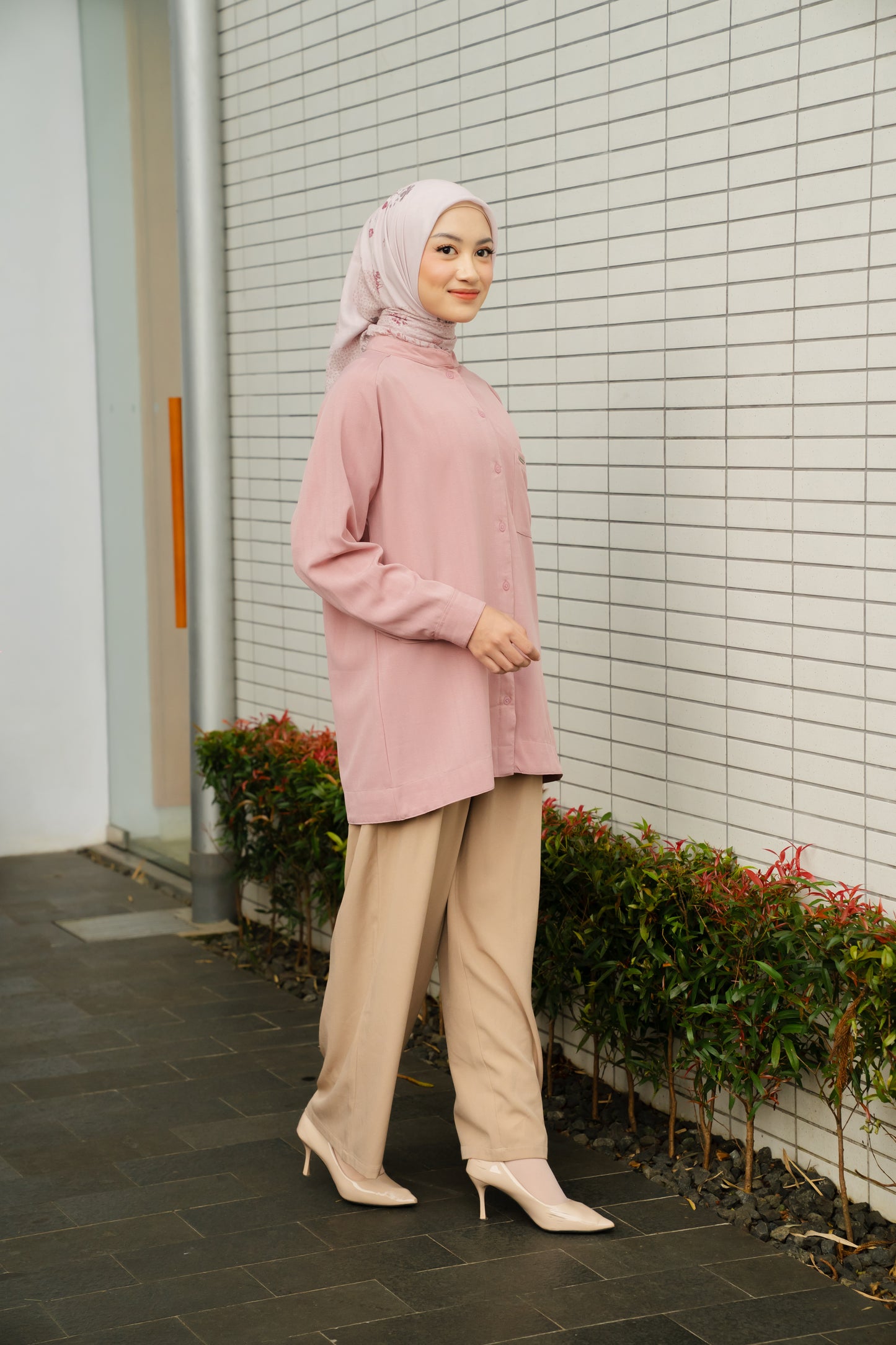 Alinia Shirt - Peach Pink
