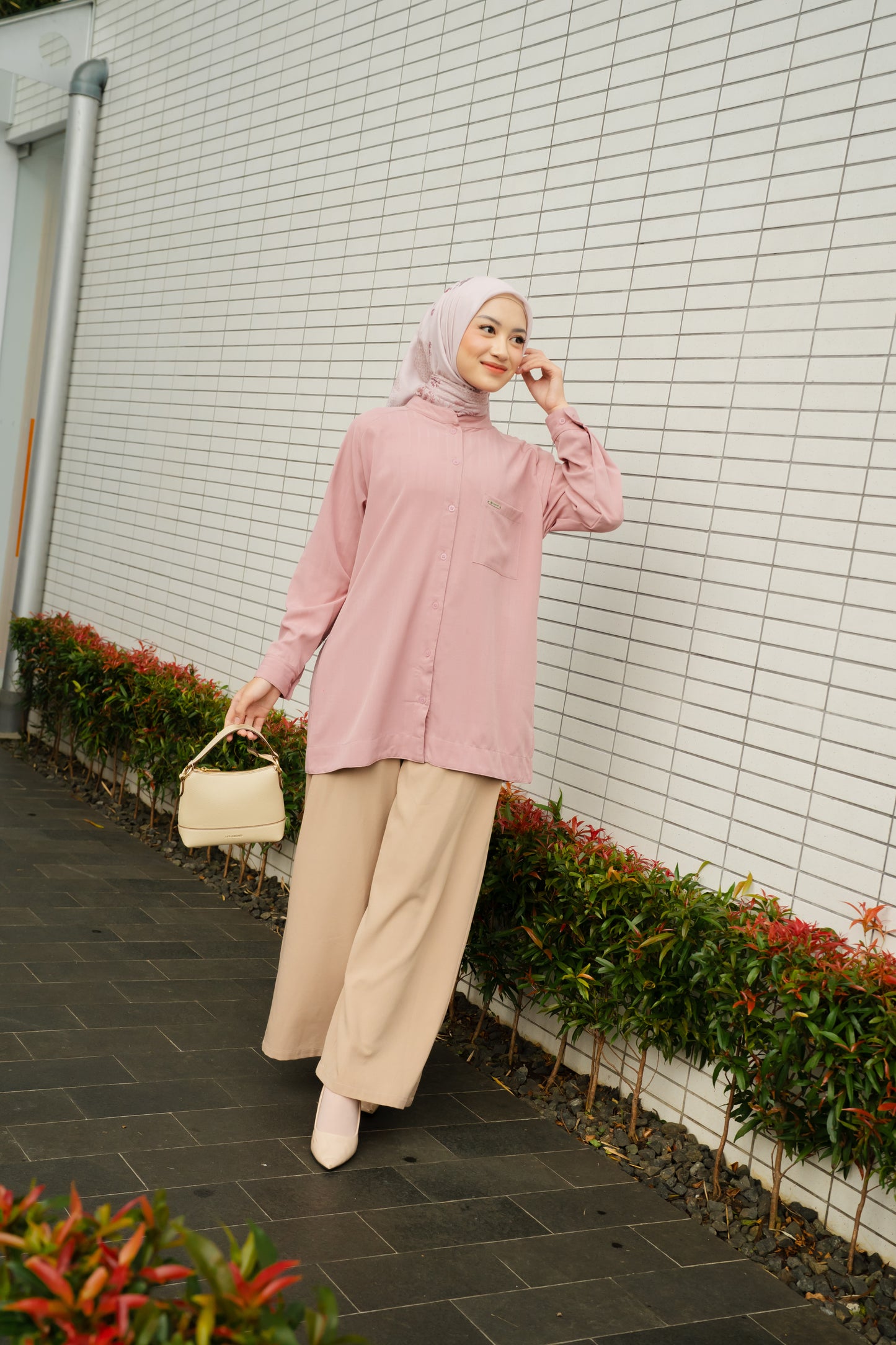Alinia Shirt - Peach Pink