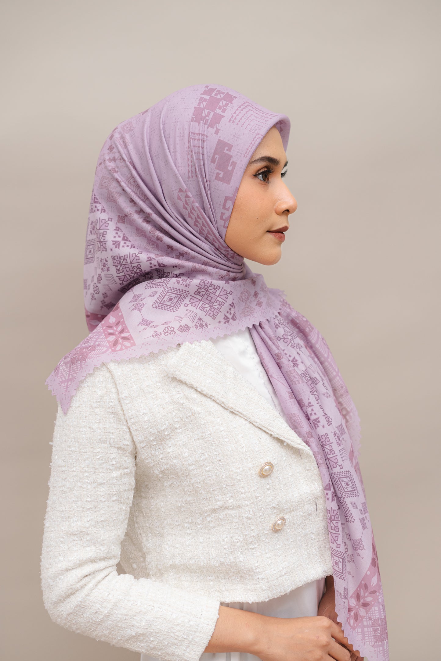 Ethnique Scarf - Mauve Glow