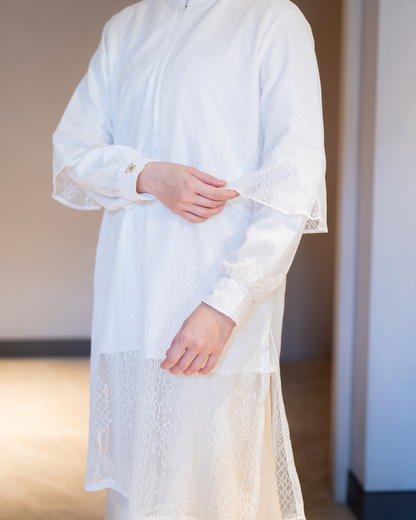 Noor Lace Tunic - Broken White