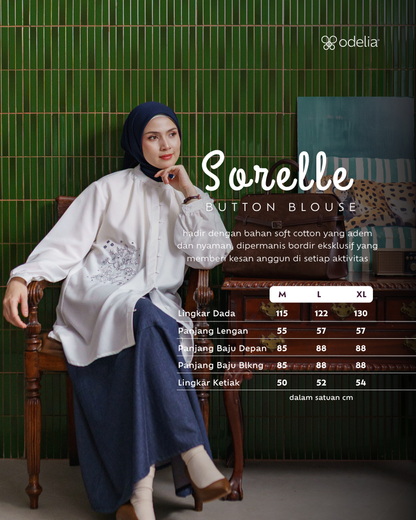 Sorelle Button Blouse - Pearl White