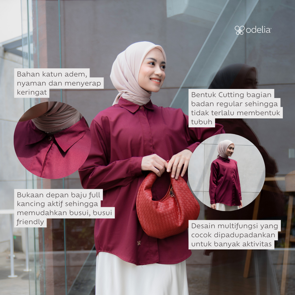 Alecia Shirt - Burgundy
