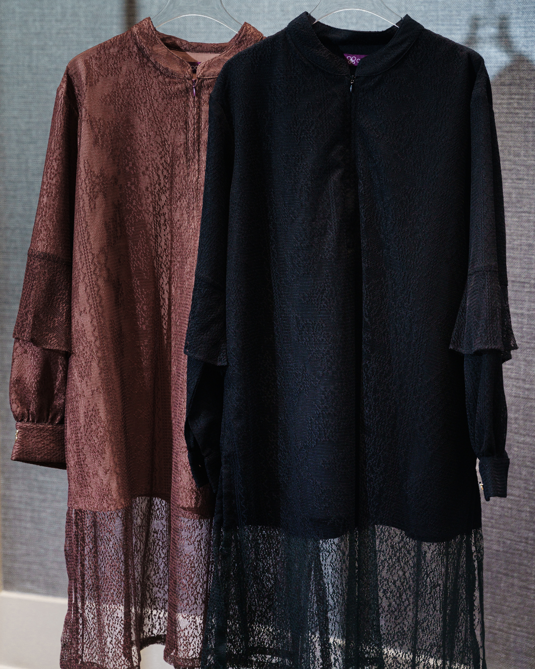 Noor Lace Tunic - Mahogany