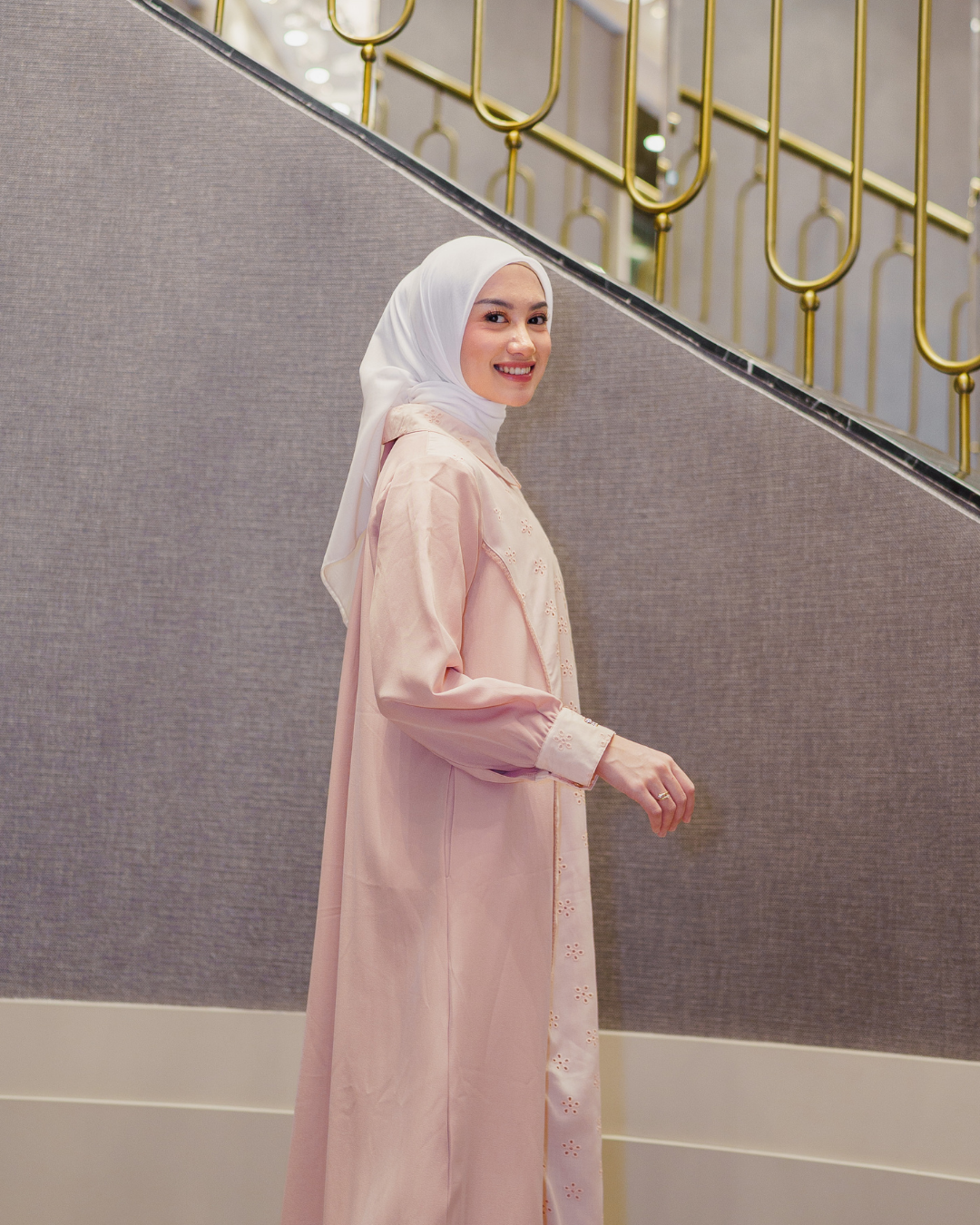 Sera Embroidery Dress - Pastel Rose