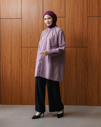 Sorelle Button Blouse - Lavender