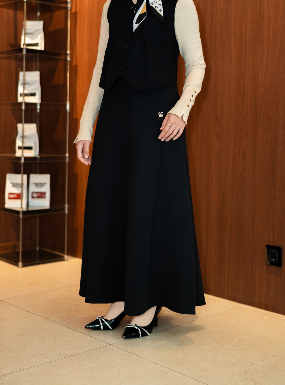 Elora Twirl Skirt - Black