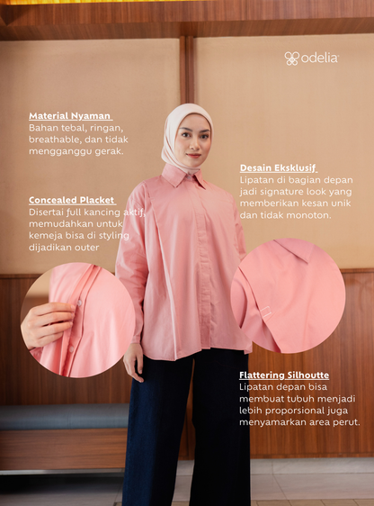 Serene Fold Shirt - Quartz Pink