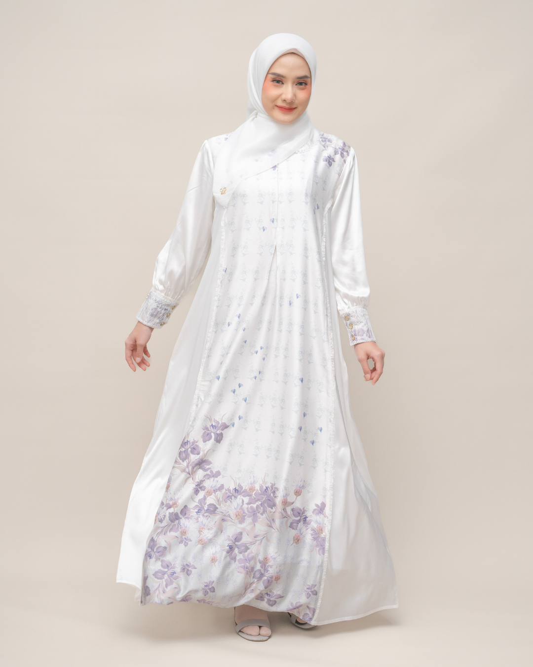 Darti Dress - Crystal White