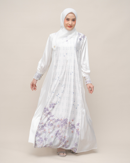 Darti Dress - Crystal White