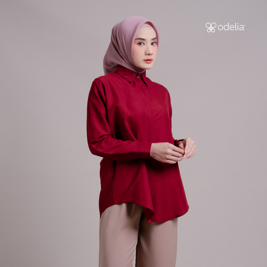 Ardelle Shirt - Maroon