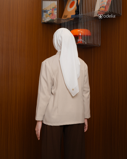 Maison Gold Button Tweed Blazer
