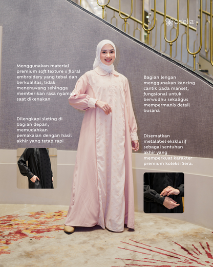 Sera Embroidery Dress - Pastel Rose