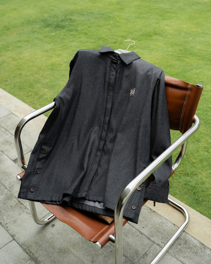Sorae Button Shirt - Raven Black