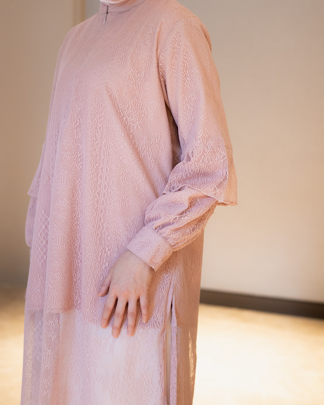 Noor Lace Tunic - Powder Rose