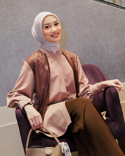 Noor Outer Lace Blouse - Rose Chesnut