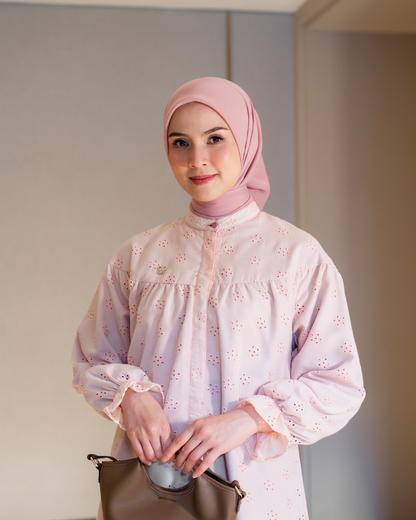 Sera Embroidery Blouse - Pastel Rose