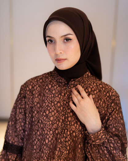 Amara Lace Tunic - Mahogany