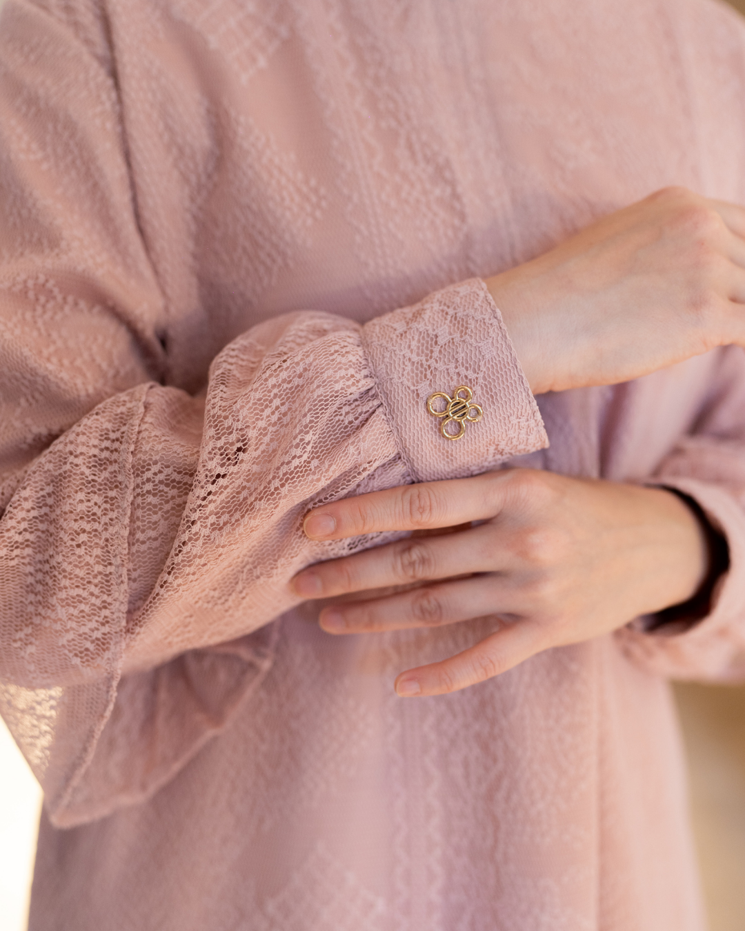 Noor Lace Tunic - Powder Rose