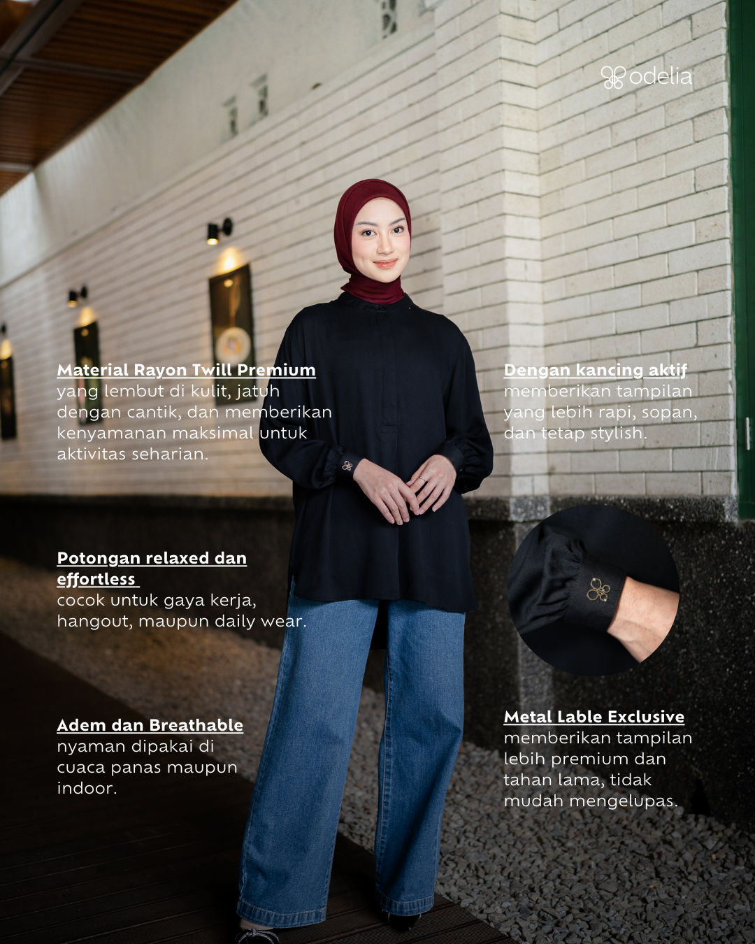 Evania Blouse - Black