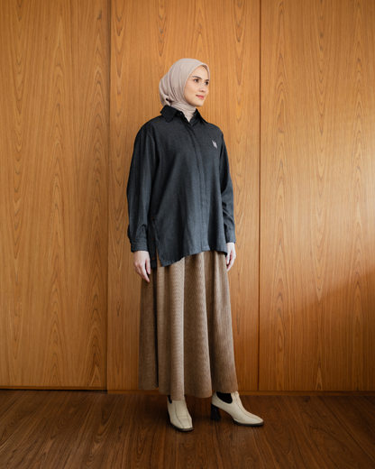 Sorae Button Shirt - Raven Black