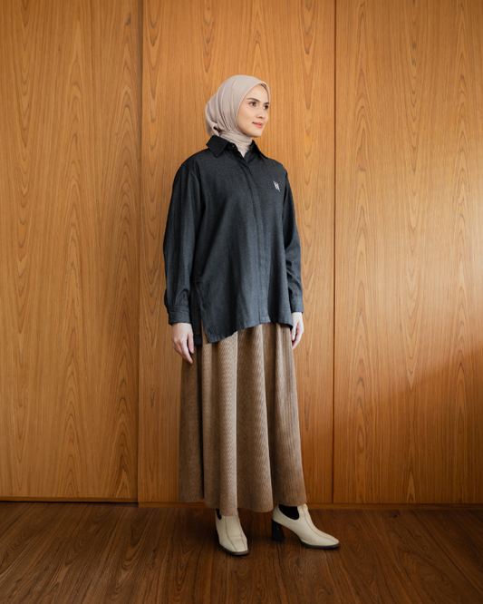 Sorae Button Shirt - Raven Black