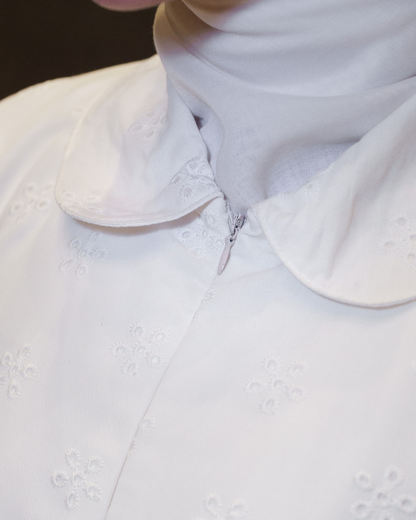 Sera Embroidery Dress - Calm White