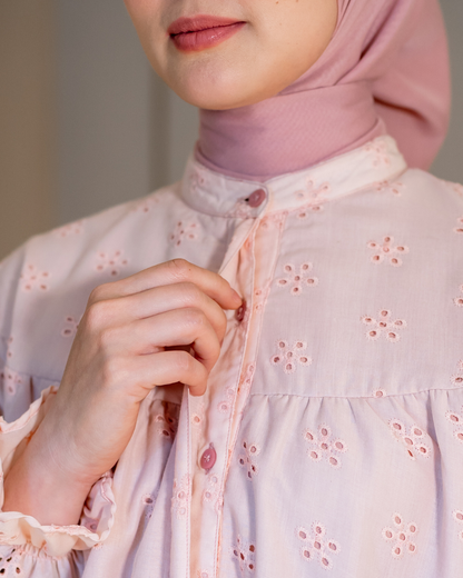 Sera Embroidery Blouse - Pastel Rose